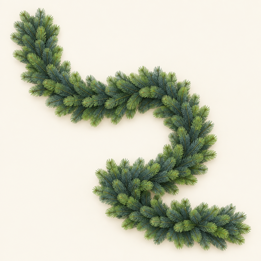 Sade yapay çam garland